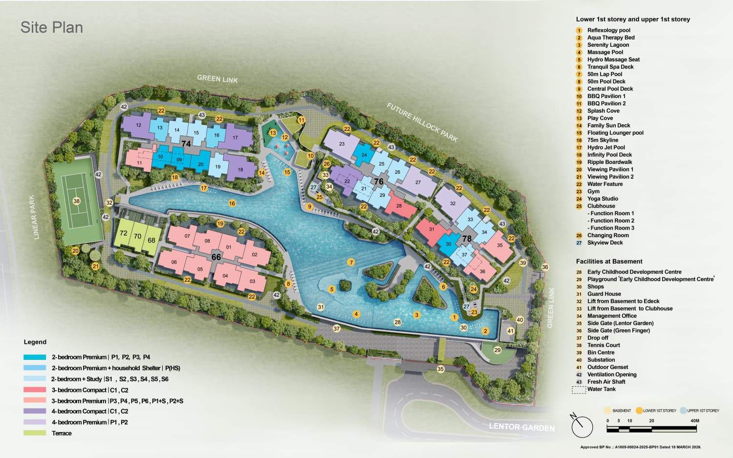 Lentor Gardens Residences site plan layout